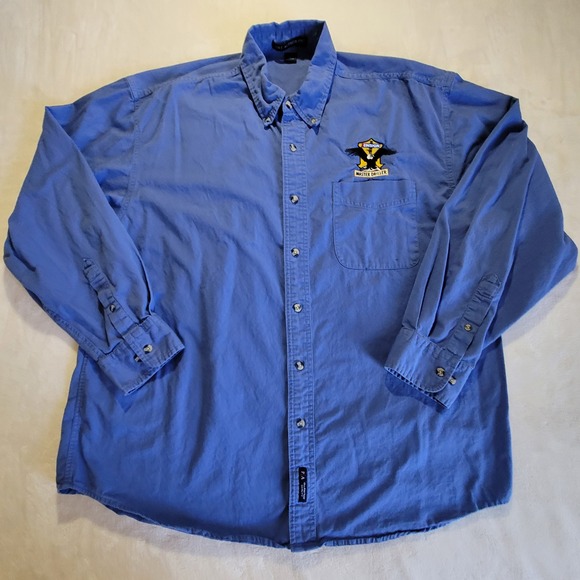 Port Authority Other - Port Authority Button Down Mens XL Blue Ensign Master Driller Industrial Shirt